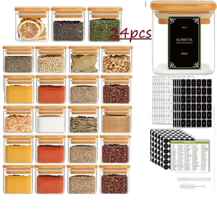 Square Glass Household Airtight Jar